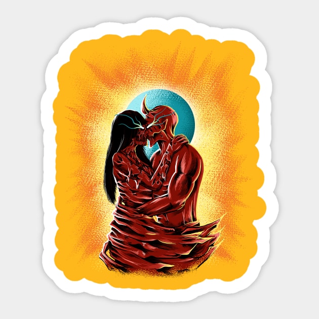 KISSING ZOMBIE Sticker by Candy Store